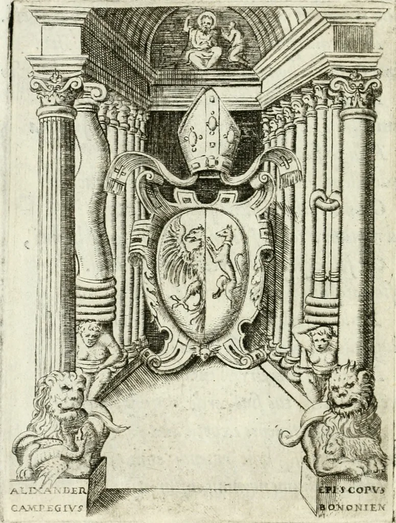 An illustration from Achillis Bocchii bonon. Symbolicarvm qvaestionvm de vniuerso genere, quas serio ludebat, libri qvinqve, 1574, leaf 313