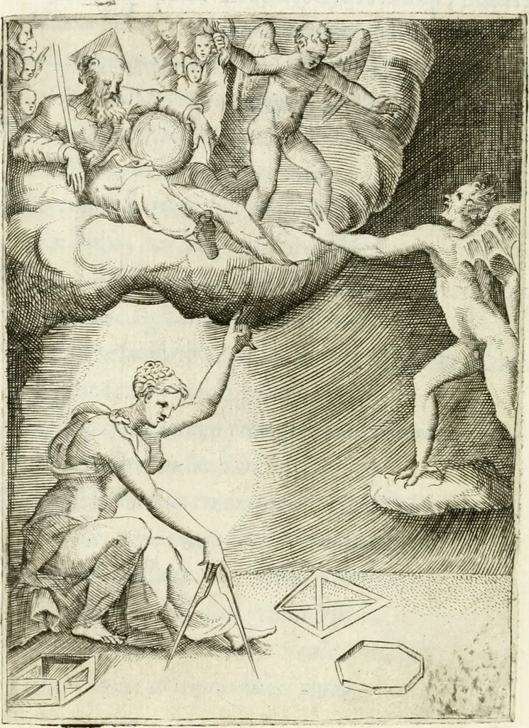 An illustration from Achillis Bocchii bonon. Symbolicarvm qvaestionvm de vniuerso genere, quas serio ludebat, libri qvinqve, 1574, leaf 327