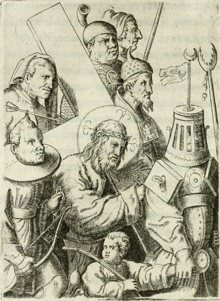 An illustration from Achillis Bocchii bonon. Symbolicarvm qvaestionvm de vniuerso genere, quas serio ludebat, libri qvinqve, 1574, leaf 333