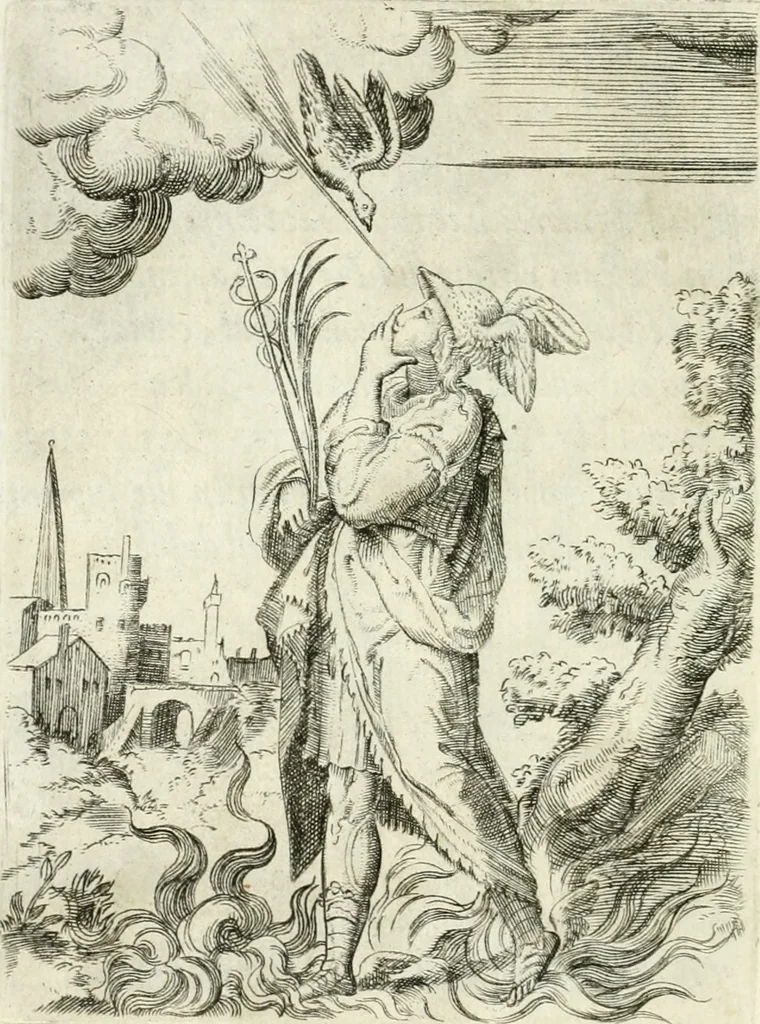 An illustration from Achillis Bocchii bonon. Symbolicarvm qvaestionvm de vniuerso genere, quas serio ludebat, libri qvinqve, 1574, leaf 391