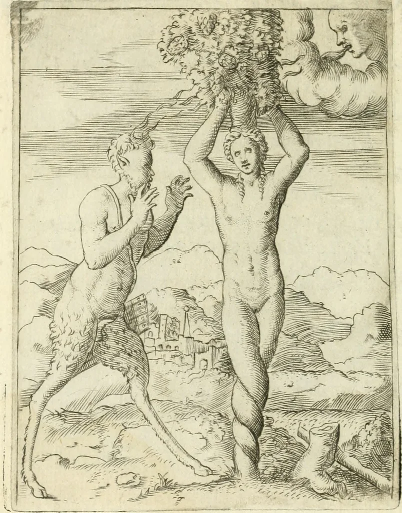 An illustration from Achillis Bocchii bonon. Symbolicarvm qvaestionvm de vniuerso genere, quas serio ludebat, libri qvinqve, 1574, leaf 409