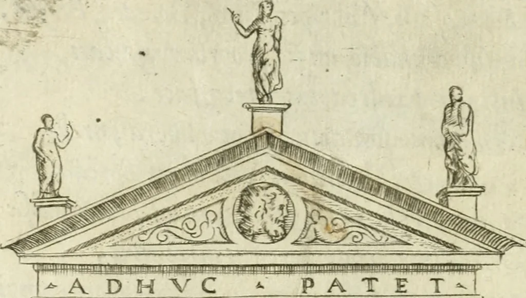 An illustration from Achillis Bocchii bonon. Symbolicarvm qvaestionvm de vniuerso genere, quas serio ludebat, libri qvinqve, 1574, leaf 411