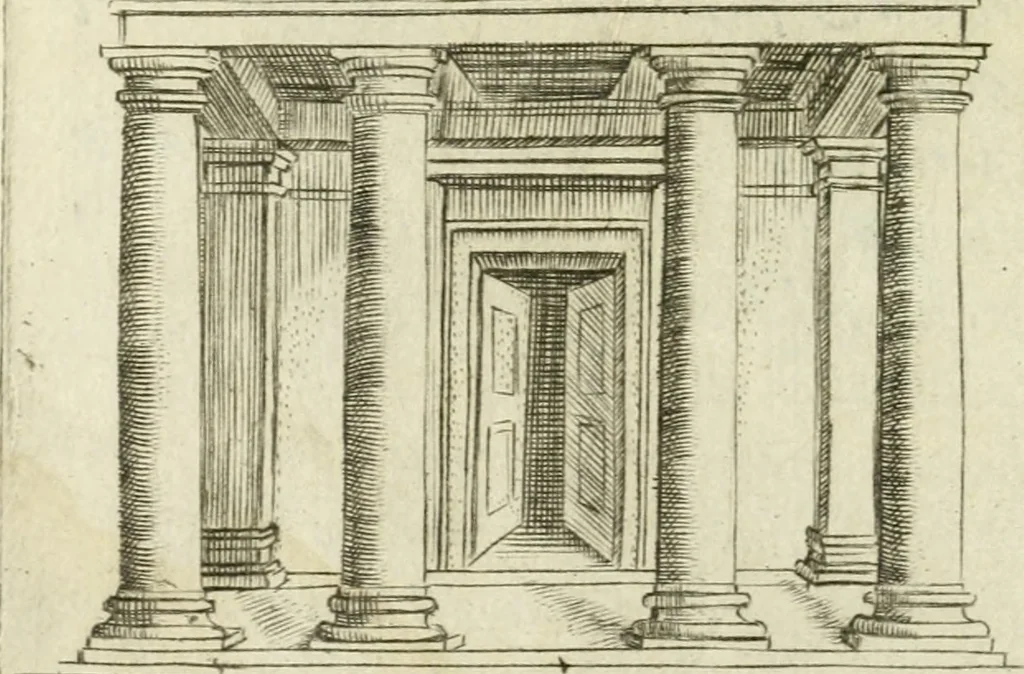 An illustration from Achillis Bocchii bonon. Symbolicarvm qvaestionvm de vniuerso genere, quas serio ludebat, libri qvinqve, 1574, leaf 411
