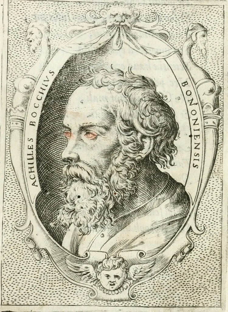 An illustration from Achillis Bocchii bonon. Symbolicarvm qvaestionvm de vniuerso genere, quas serio ludebat, libri qvinqve, 1574, leaf 61