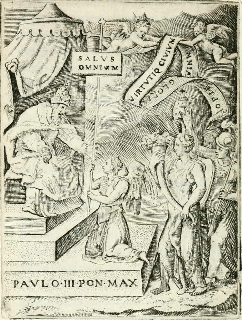 An illustration from Achillis Bocchii bonon. Symbolicarvm qvaestionvm de vniuerso genere, quas serio ludebat, libri qvinqve, 1574, leaf 67