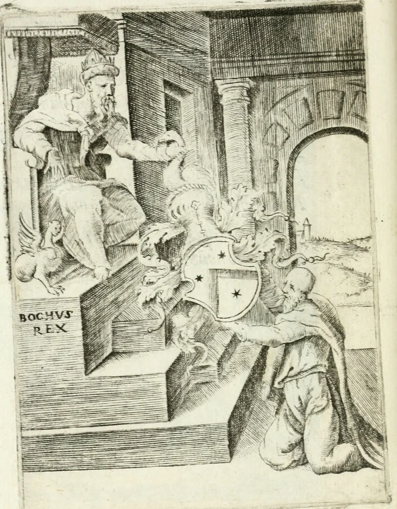 An illustration from Achillis Bocchii bonon. Symbolicarvm qvaestionvm de vniuerso genere, quas serio ludebat, libri qvinqve, 1574, leaf 69
