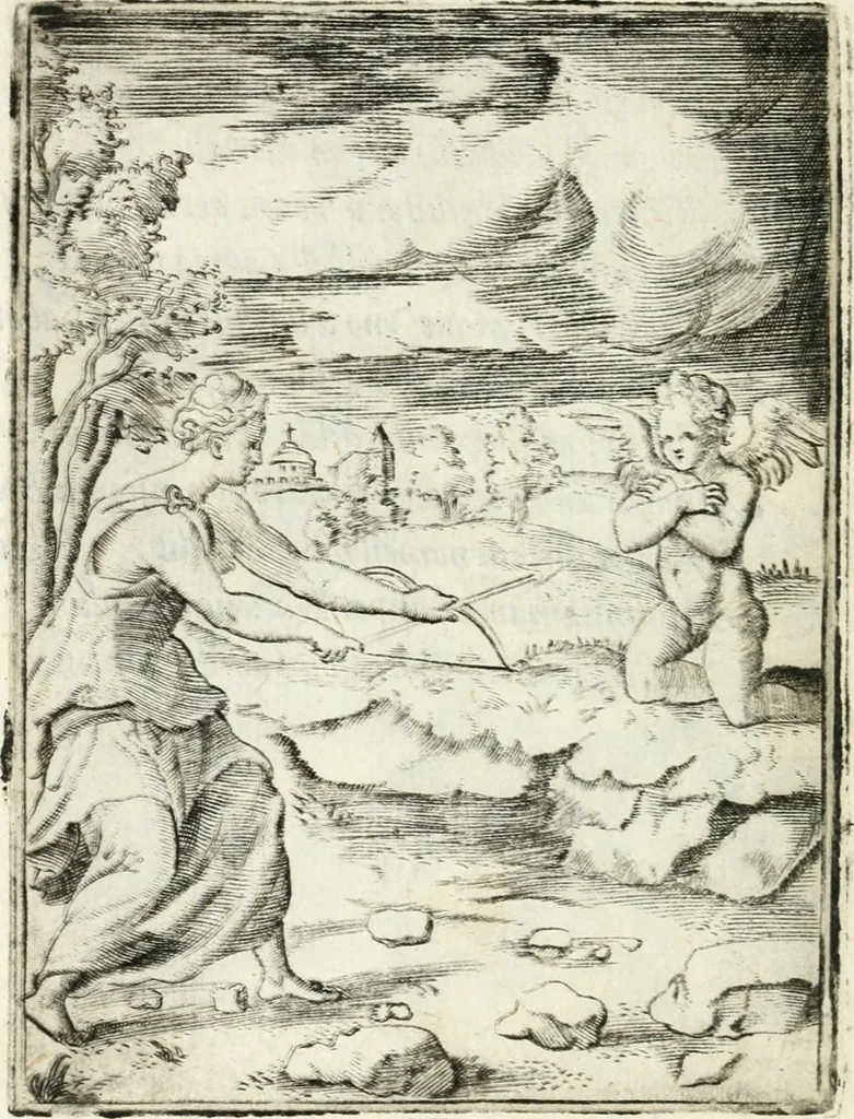 An illustration from Achillis Bocchii bonon. Symbolicarvm qvaestionvm de vniuerso genere, quas serio ludebat, libri qvinqve, 1574, leaf 71