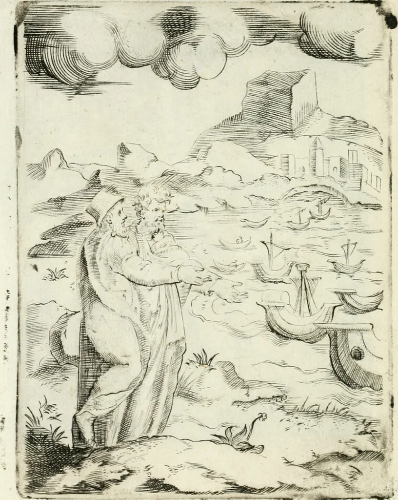 An illustration from Achillis Bocchii bonon. Symbolicarvm qvaestionvm de vniuerso genere, quas serio ludebat, libri qvinqve, 1574, leaf 87