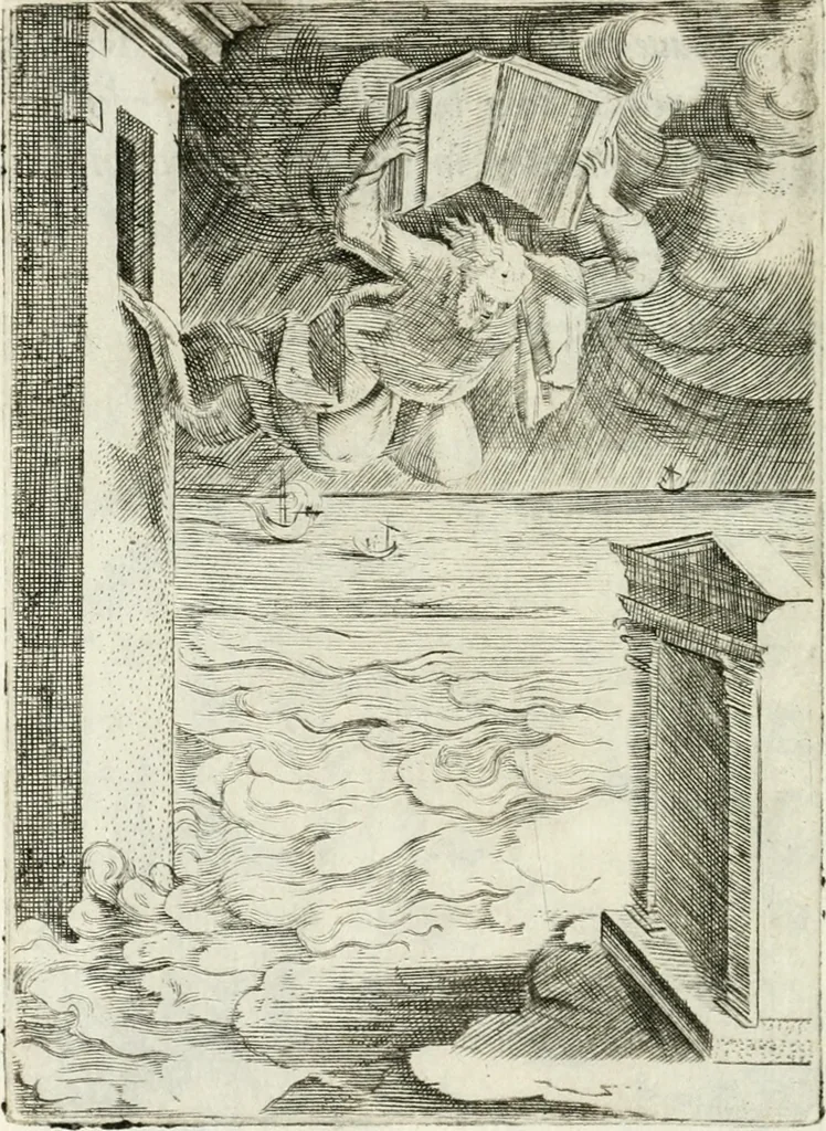 An illustration from Achillis Bocchii bonon. Symbolicarvm qvaestionvm de vniuerso genere, quas serio ludebat, libri qvinqve, 1574, leaf 89