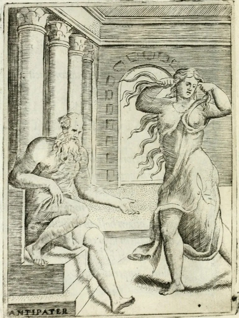 An illustration from Achillis Bocchii bonon. Symbolicarvm qvaestionvm de vniuerso genere, quas serio ludebat, libri qvinqve, 1574, leaf 93