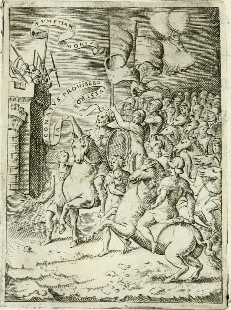 An illustration from Achillis Bocchii bonon. Symbolicarvm qvaestionvm de vniuerso genere, quas serio ludebat, libri qvinqve, 1574, leaf 97