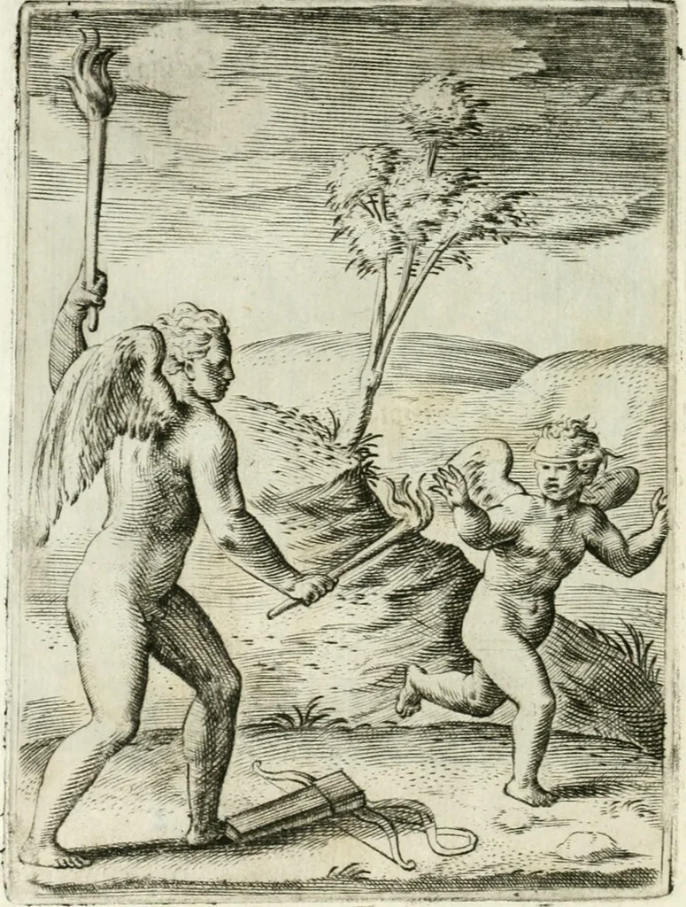 An illustration from Achillis Bocchii bonon. Symbolicarvm qvaestionvm de vniuerso genere, quas serio ludebat, libri qvinqve, 1574, leaf 99