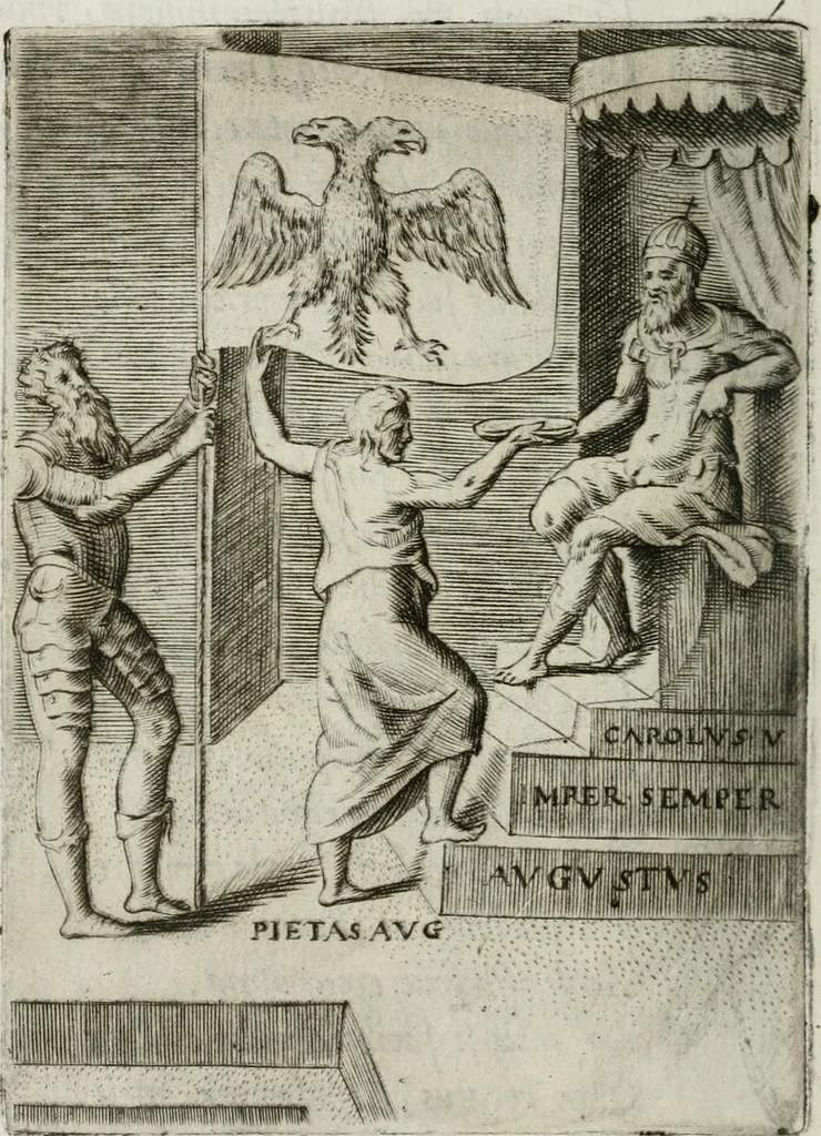 An illustration from Achillis Bocchii Bonon. Symbolicarum quaestionum, de vniuerso genere, quas serio ludebat, libri quinque, 1574, leaf 101
