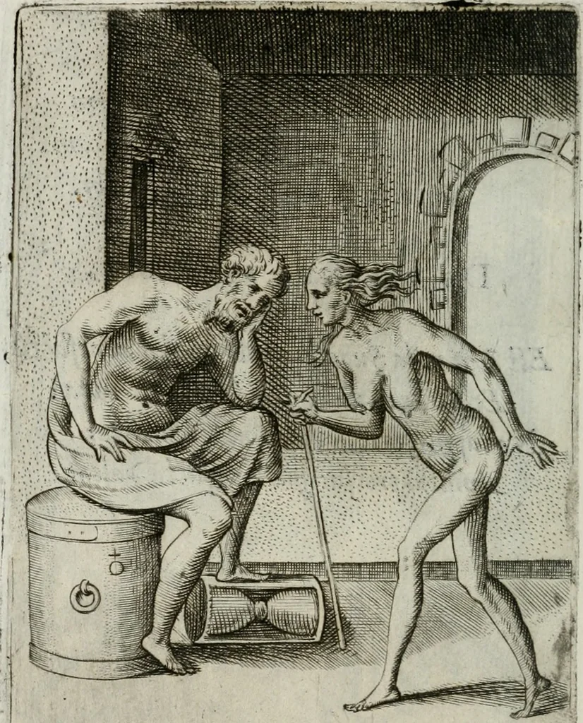 An illustration from Achillis Bocchii Bonon. Symbolicarum quaestionum, de vniuerso genere, quas serio ludebat, libri quinque, 1574, leaf 111