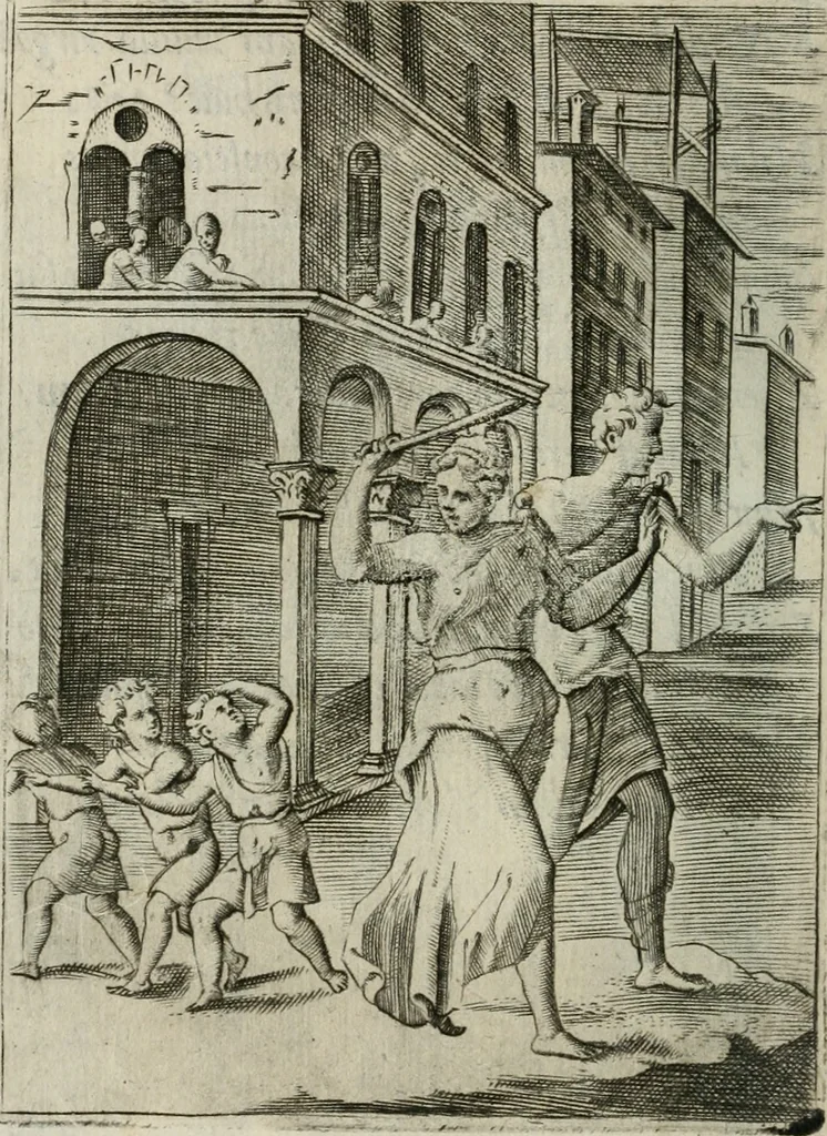 An illustration from Achillis Bocchii Bonon. Symbolicarum quaestionum, de vniuerso genere, quas serio ludebat, libri quinque, 1574, leaf 135