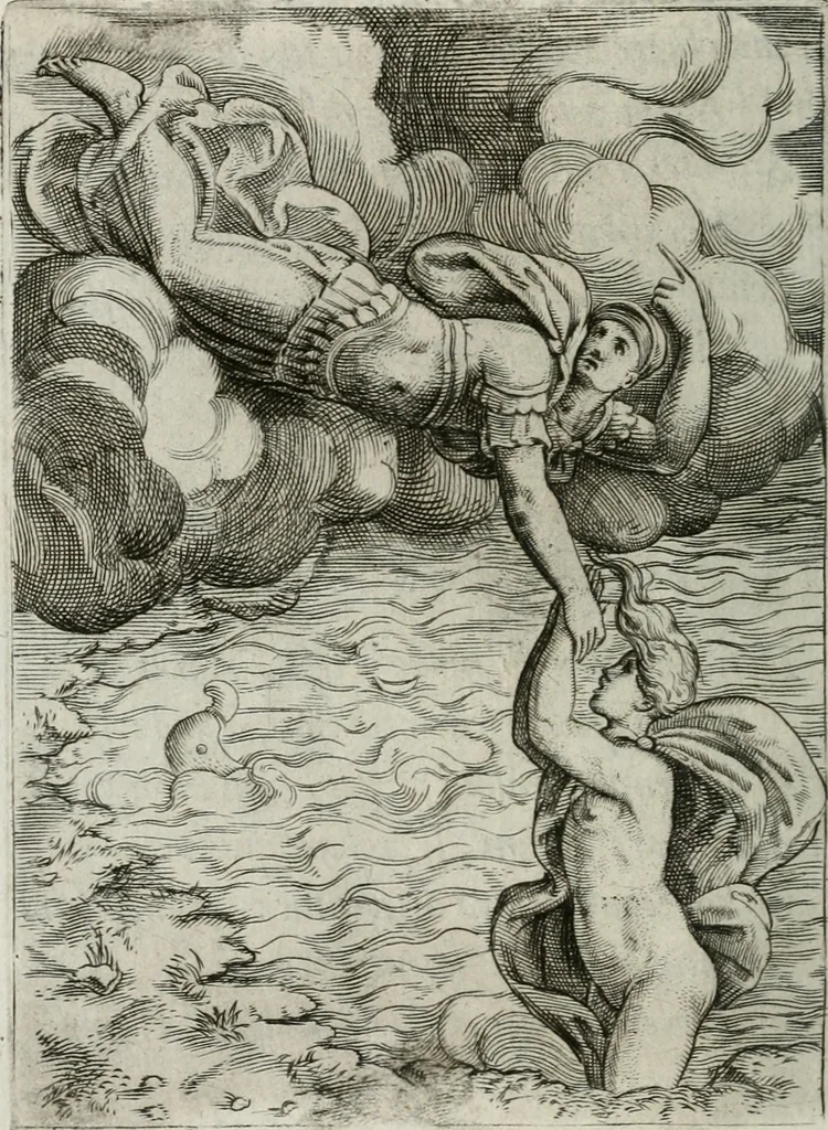 An illustration from Achillis Bocchii Bonon. Symbolicarum quaestionum, de vniuerso genere, quas serio ludebat, libri quinque, 1574, leaf 165