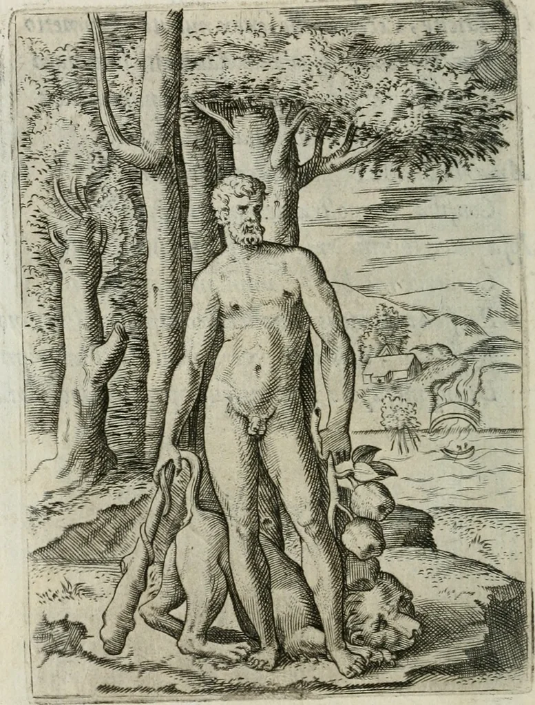An illustration from Achillis Bocchii Bonon. Symbolicarum quaestionum, de vniuerso genere, quas serio ludebat, libri quinque, 1574, leaf 173