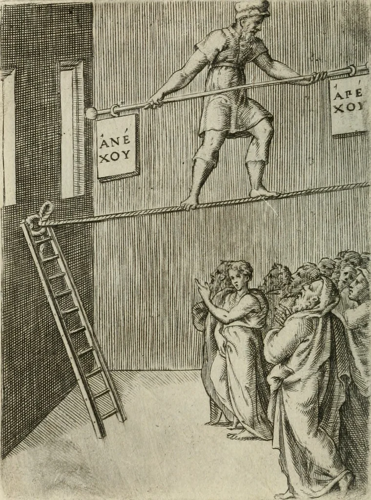 An illustration from Achillis Bocchii Bonon. Symbolicarum quaestionum, de vniuerso genere, quas serio ludebat, libri quinque, 1574, leaf 177