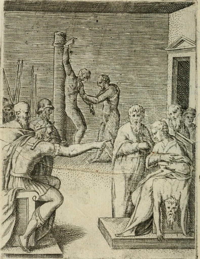 An illustration from Achillis Bocchii Bonon. Symbolicarum quaestionum, de vniuerso genere, quas serio ludebat, libri quinque, 1574, leaf 179