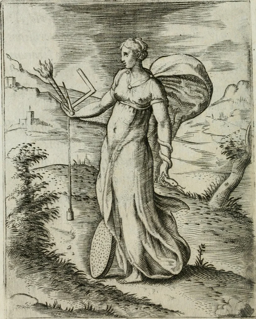 An illustration from Achillis Bocchii Bonon. Symbolicarum quaestionum, de vniuerso genere, quas serio ludebat, libri quinque, 1574, leaf 187