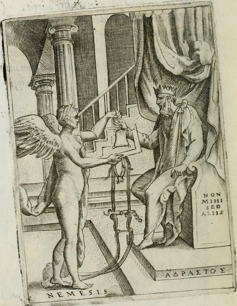 An illustration from Achillis Bocchii Bonon. Symbolicarum quaestionum, de vniuerso genere, quas serio ludebat, libri quinque, 1574, leaf 199