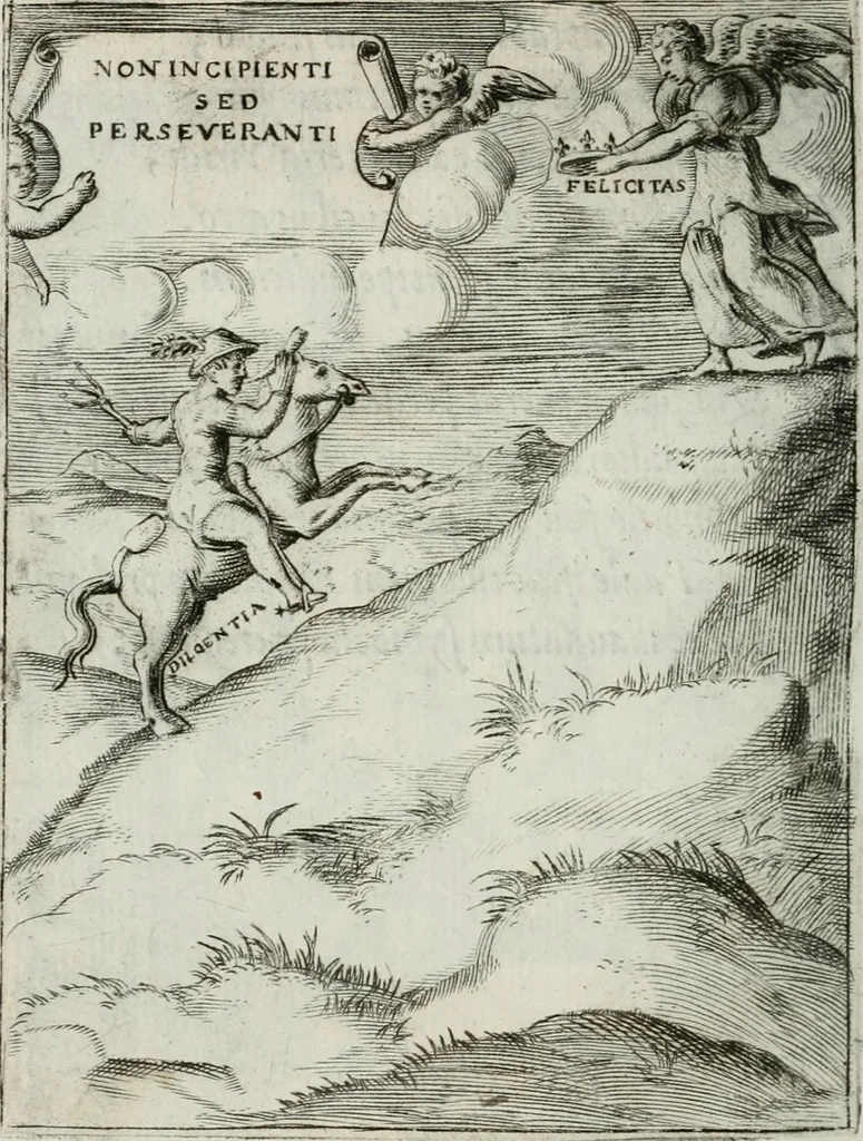 An illustration from Achillis Bocchii Bonon. Symbolicarum quaestionum, de vniuerso genere, quas serio ludebat, libri quinque, 1574, leaf 239