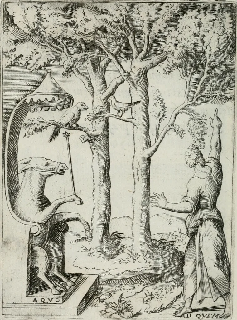 An illustration from Achillis Bocchii Bonon. Symbolicarum quaestionum, de vniuerso genere, quas serio ludebat, libri quinque, 1574, leaf 245