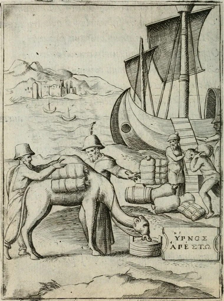 An illustration from Achillis Bocchii Bonon. Symbolicarum quaestionum, de vniuerso genere, quas serio ludebat, libri quinque, 1574, leaf 257