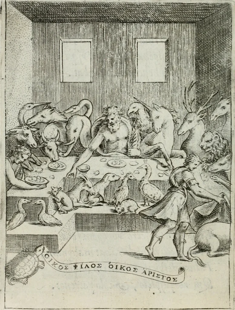 An illustration from Achillis Bocchii Bonon. Symbolicarum quaestionum, de vniuerso genere, quas serio ludebat, libri quinque, 1574, leaf 287