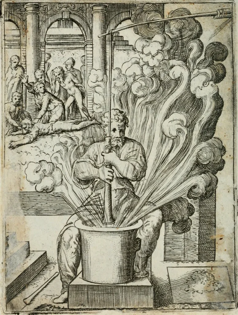 An illustration from Achillis Bocchii Bonon. Symbolicarum quaestionum, de vniuerso genere, quas serio ludebat, libri quinque, 1574, leaf 295