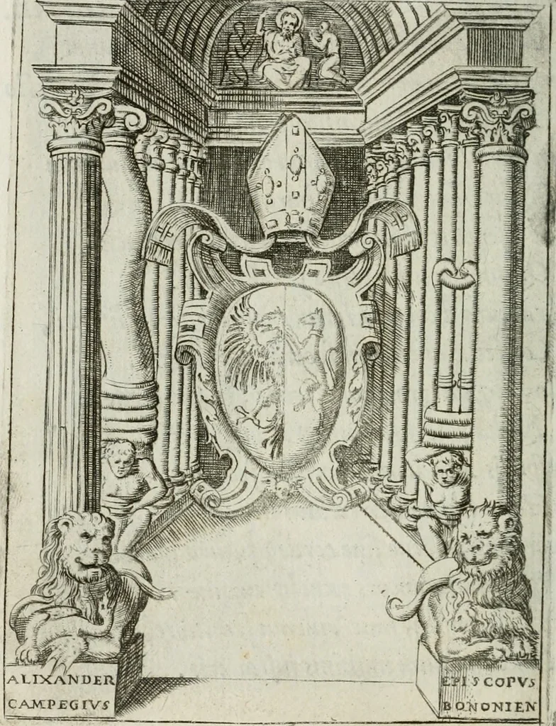 An illustration from Achillis Bocchii Bonon. Symbolicarum quaestionum, de vniuerso genere, quas serio ludebat, libri quinque, 1574, leaf 313