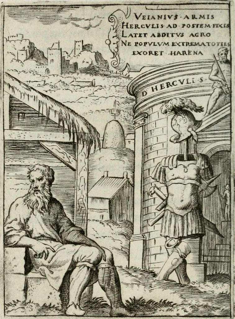 An illustration from Achillis Bocchii Bonon. Symbolicarum quaestionum, de vniuerso genere, quas serio ludebat, libri quinque, 1574, leaf 353