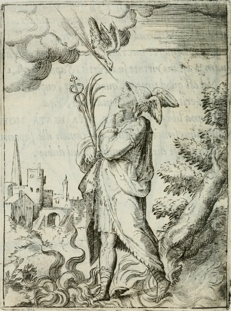 An illustration from Achillis Bocchii Bonon. Symbolicarum quaestionum, de vniuerso genere, quas serio ludebat, libri quinque, 1574, leaf 391