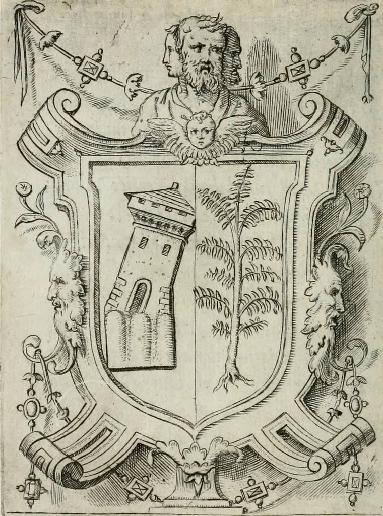 An illustration from Achillis Bocchii Bonon. Symbolicarum quaestionum, de vniuerso genere, quas serio ludebat, libri quinque, 1574, leaf 397