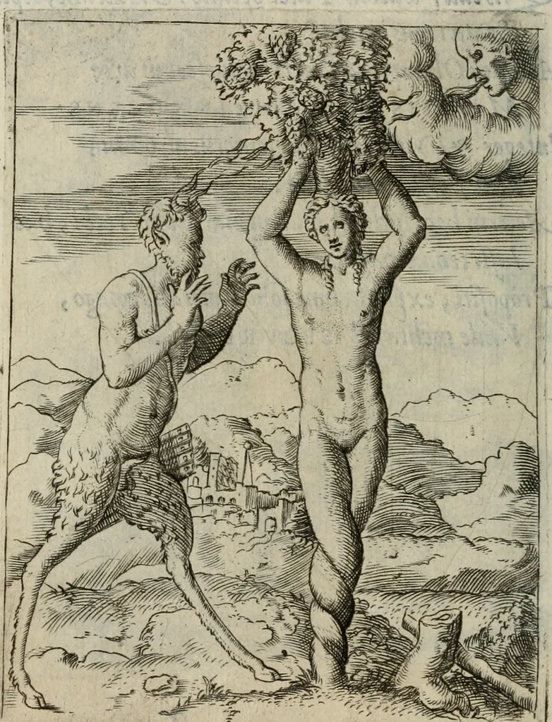 An illustration from Achillis Bocchii Bonon. Symbolicarum quaestionum, de vniuerso genere, quas serio ludebat, libri quinque, 1574, leaf 407