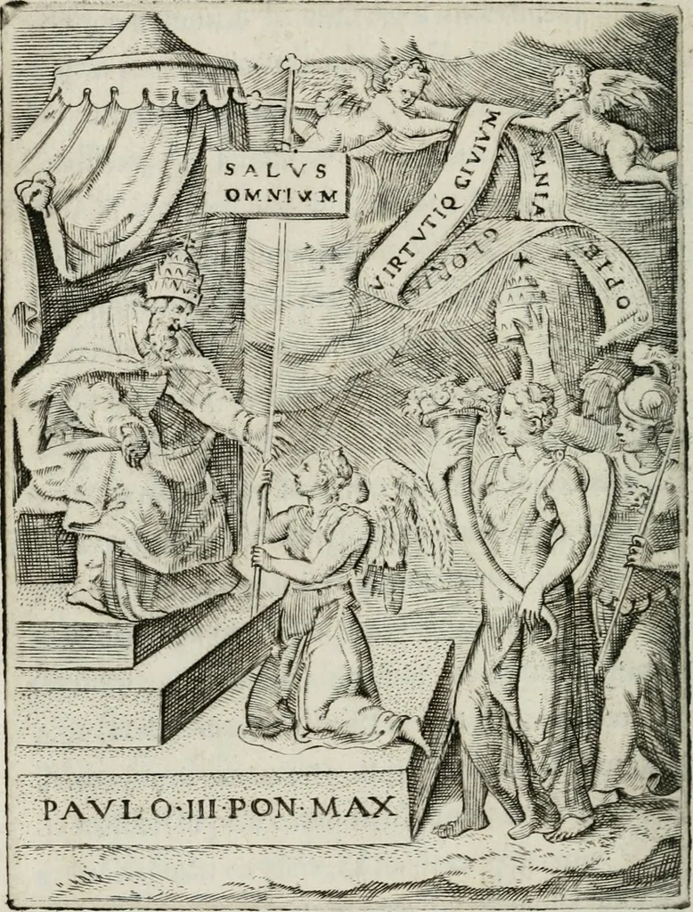 An illustration from Achillis Bocchii Bonon. Symbolicarum quaestionum, de vniuerso genere, quas serio ludebat, libri quinque, 1574, leaf 67