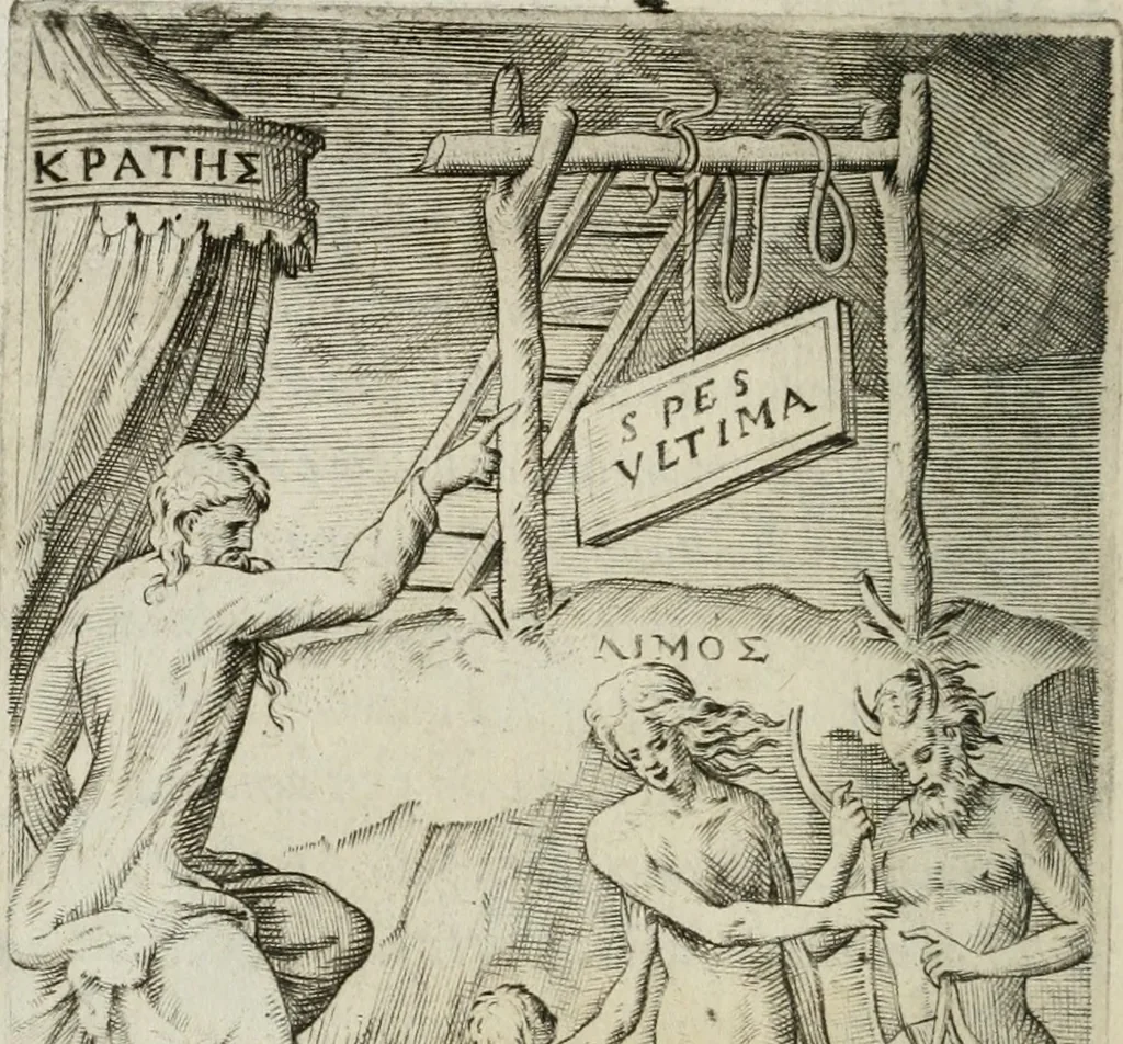 An illustration from Achillis Bocchii Bonon. Symbolicarum quaestionum, de vniuerso genere, quas serio ludebat, libri quinque, 1574, leaf 85
