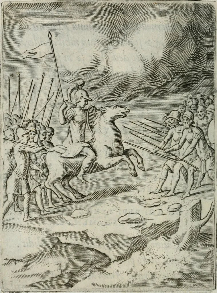 An illustration from Achillis Bocchii Bonon. Symbolicarum quaestionum, de vniuerso genere, quas serio ludebat, libri quinque, 1574, leaf 91