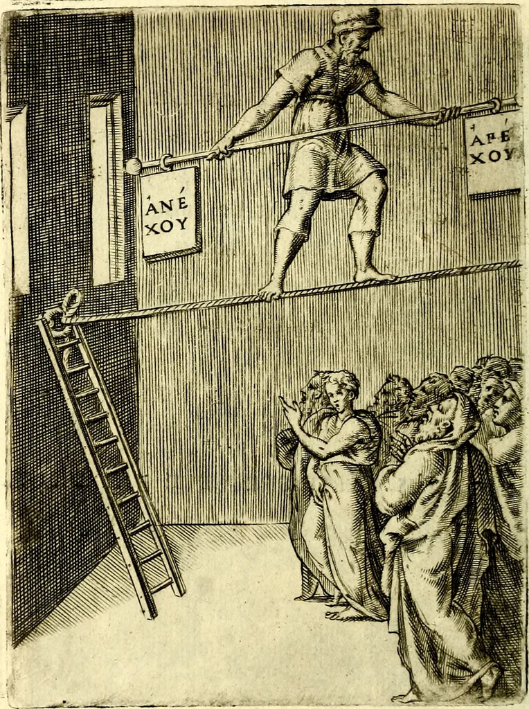 An illustration from Achillis Bocchii Bonon. Symbolicarvm qvaestionvm, de vniverso genere, quas serio ludebat, libri qvinqve, 1574, leaf 169