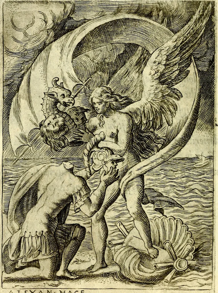 An illustration from Achillis Bocchii Bonon. Symbolicarvm qvaestionvm, de vniverso genere, quas serio ludebat, libri qvinqve, 1574, leaf 189