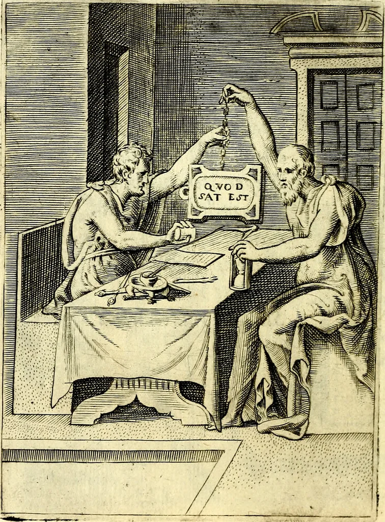 An illustration from Achillis Bocchii Bonon. Symbolicarvm qvaestionvm, de vniverso genere, quas serio ludebat, libri qvinqve, 1574, leaf 193