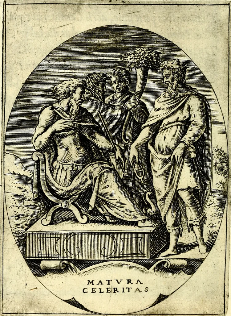 An illustration from Achillis Bocchii Bonon. Symbolicarvm qvaestionvm, de vniverso genere, quas serio ludebat, libri qvinqve, 1574, leaf 221