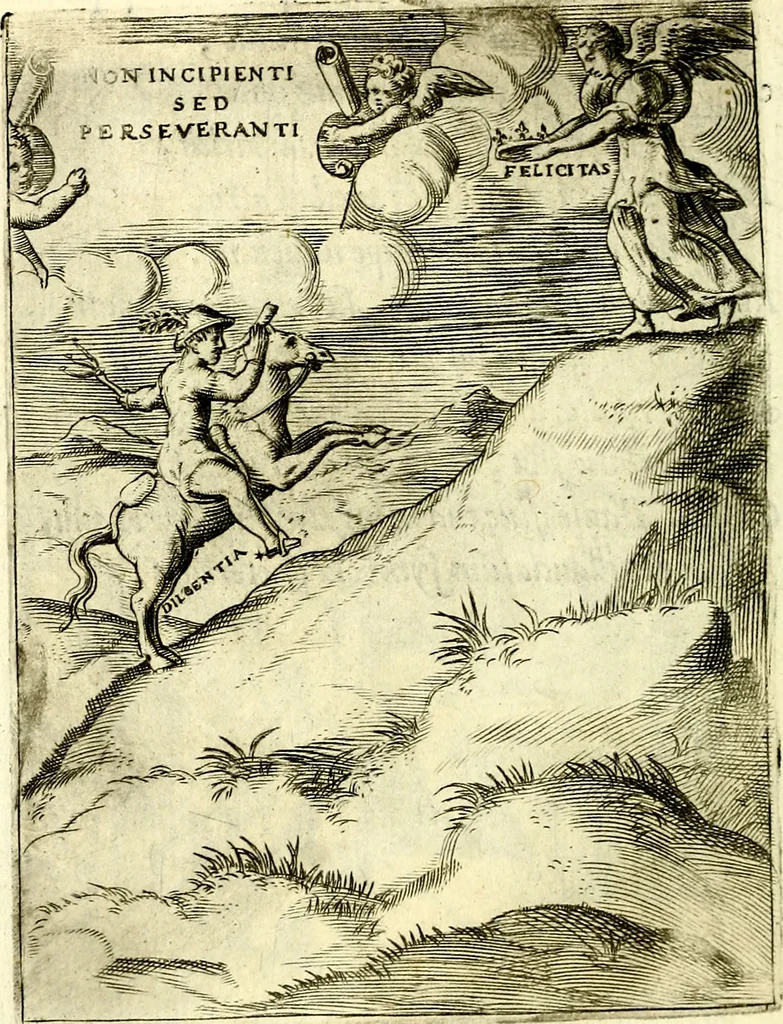 An illustration from Achillis Bocchii Bonon. Symbolicarvm qvaestionvm, de vniverso genere, quas serio ludebat, libri qvinqve, 1574, leaf 231