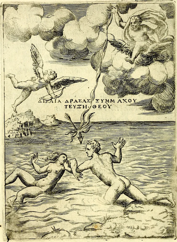 An illustration from Achillis Bocchii Bonon. Symbolicarvm qvaestionvm, de vniverso genere, quas serio ludebat, libri qvinqve, 1574, leaf 235
