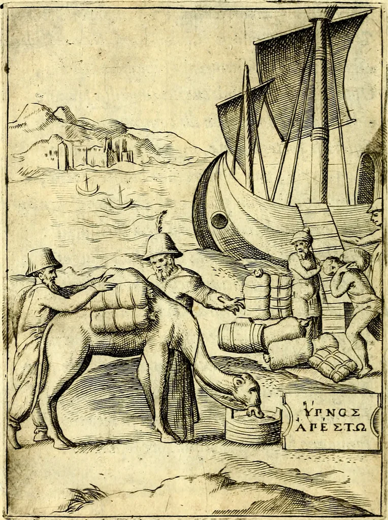 An illustration from Achillis Bocchii Bonon. Symbolicarvm qvaestionvm, de vniverso genere, quas serio ludebat, libri qvinqve, 1574, leaf 249