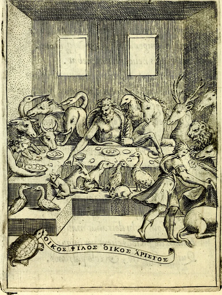 An illustration from Achillis Bocchii Bonon. Symbolicarvm qvaestionvm, de vniverso genere, quas serio ludebat, libri qvinqve, 1574, leaf 279