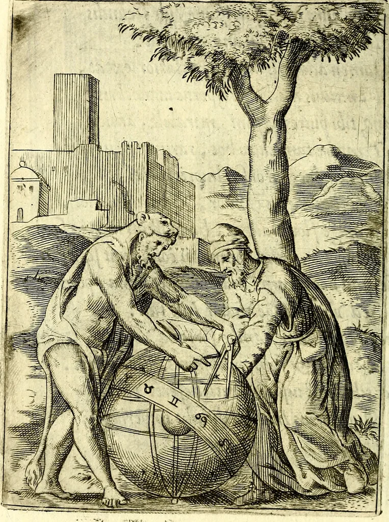 An illustration from Achillis Bocchii Bonon. Symbolicarvm qvaestionvm, de vniverso genere, quas serio ludebat, libri qvinqve, 1574, leaf 283