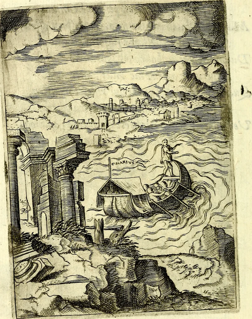 An illustration from Achillis Bocchii Bonon. Symbolicarvm qvaestionvm, de vniverso genere, quas serio ludebat, libri qvinqve, 1574, leaf 285