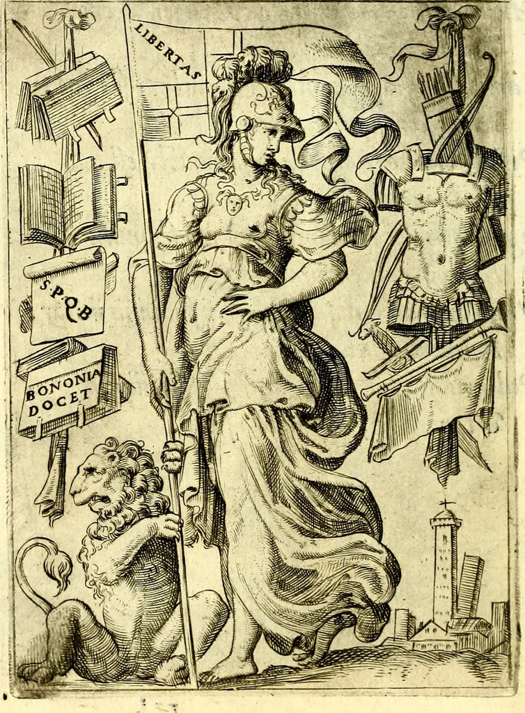 An illustration from Achillis Bocchii Bonon. Symbolicarvm qvaestionvm, de vniverso genere, quas serio ludebat, libri qvinqve, 1574, leaf 289