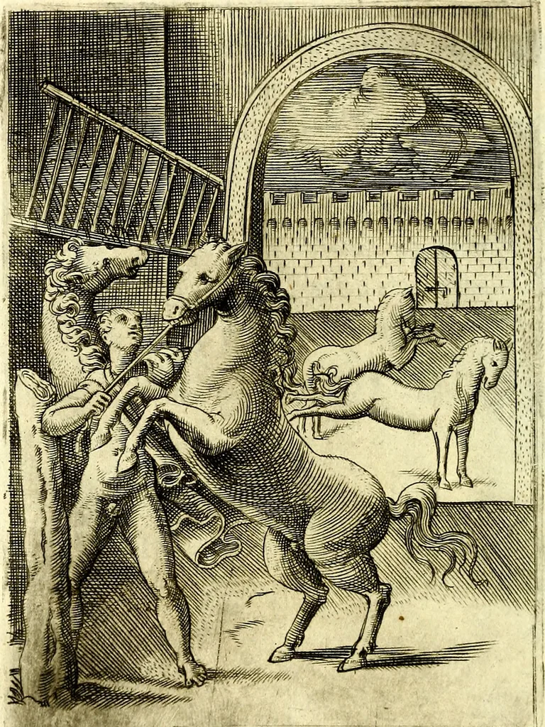 An illustration from Achillis Bocchii Bonon. Symbolicarvm qvaestionvm, de vniverso genere, quas serio ludebat, libri qvinqve, 1574, leaf 293